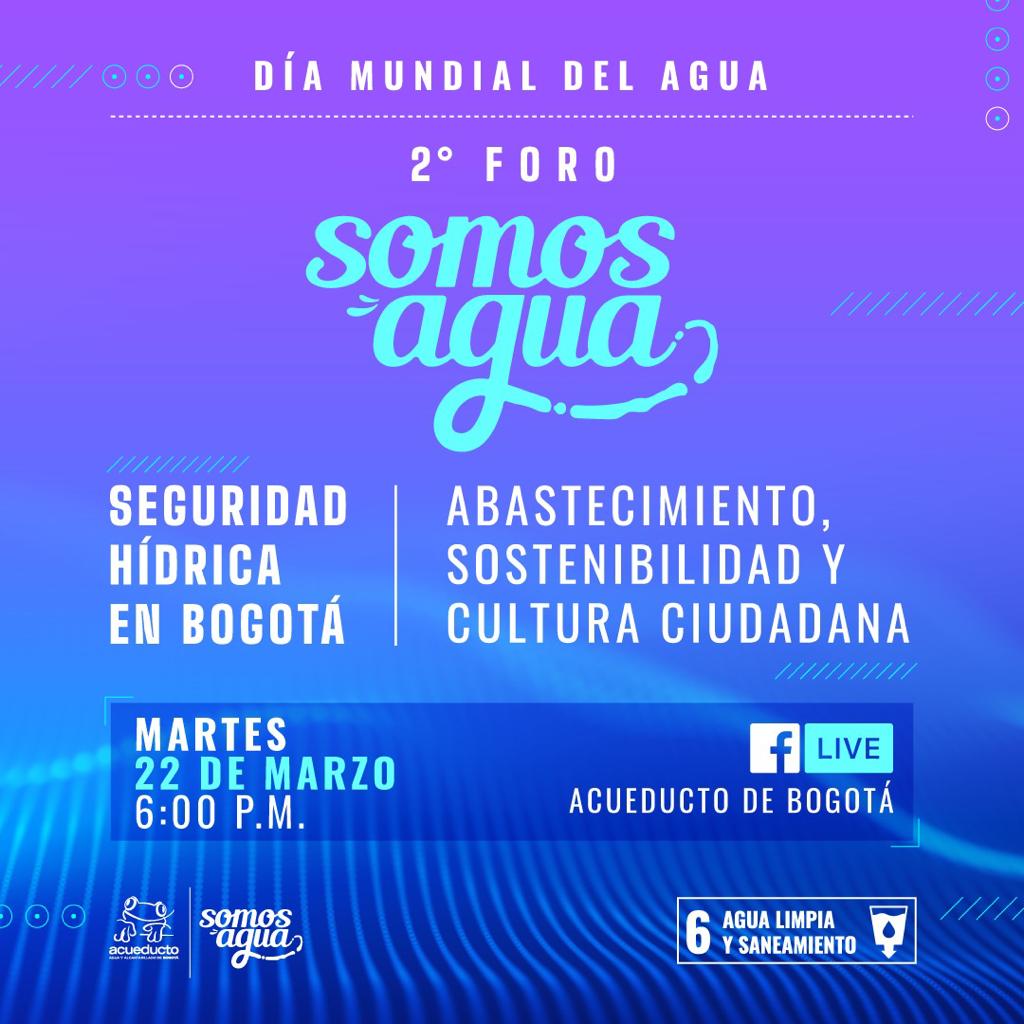 “Somos Agua” debatirá sobre la seguridad hídrica en Bogotá