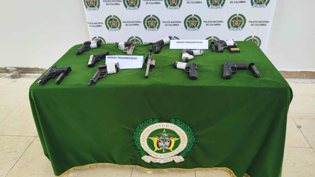 Más de 245 armas incautadas: De las cuales, 203 son de fuego y 42 traumáticas, en lo corrido del 2022 en Bolívar