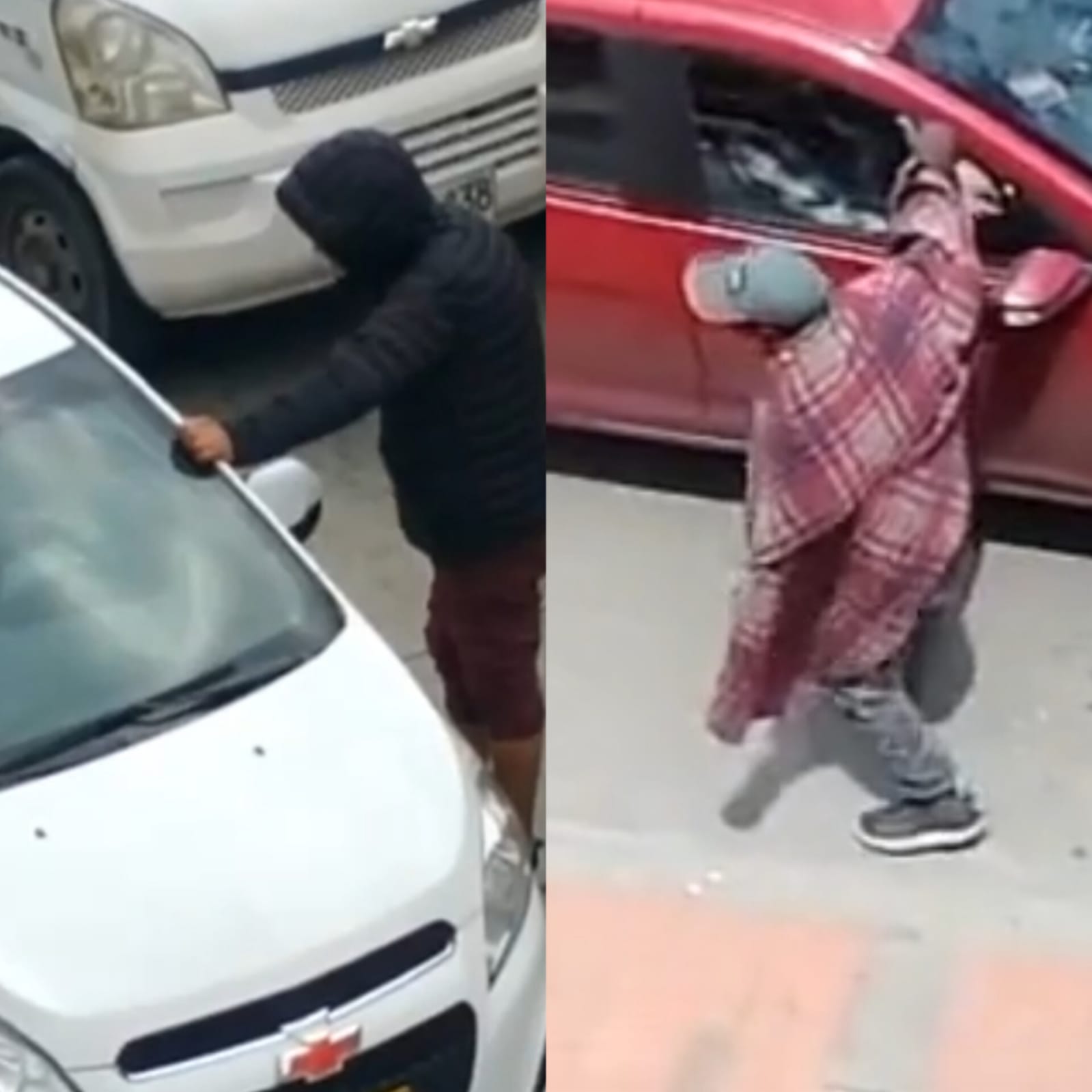Delincuentes roban los espejos de los carros en Bogotá 
