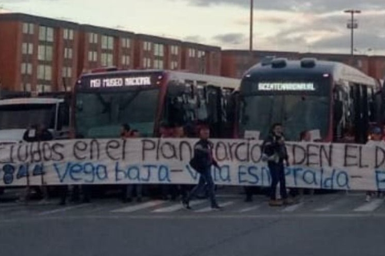 Manifestante bloquearon vías en el sur de Bogotá - Redes Sociales