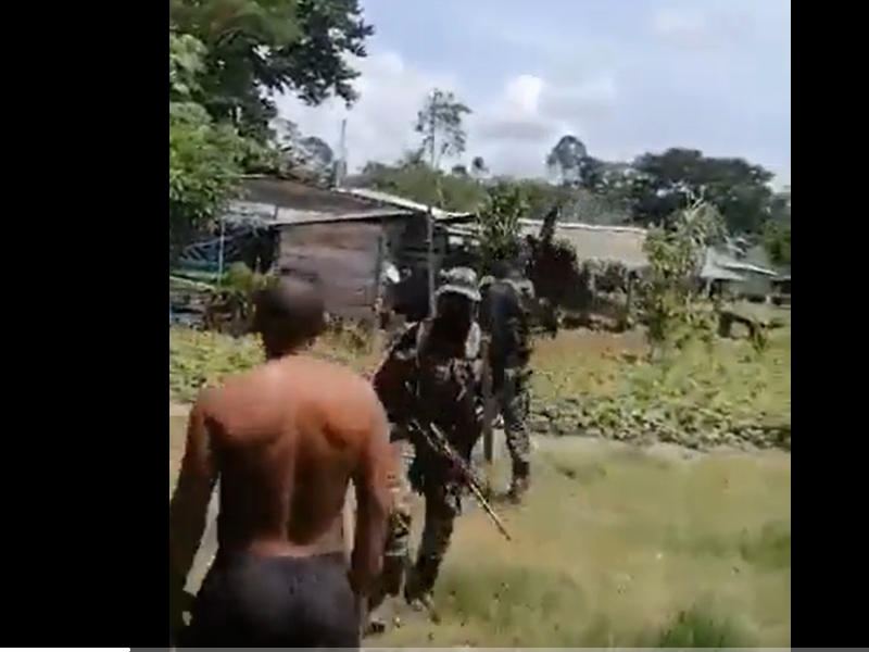 Militares serían los responsables de amenazar a comunidad en Tierralta, Córdoba - Captura de video