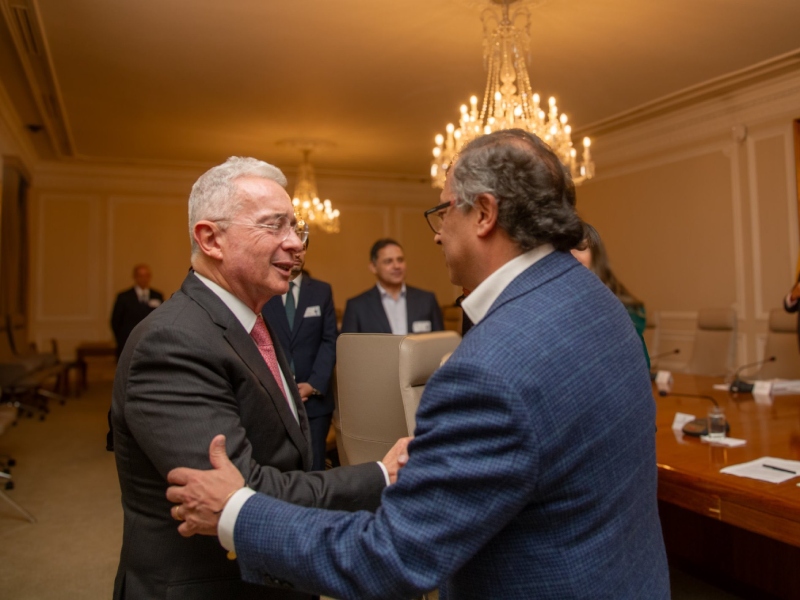 Reunión Petro-Uribe, así fue el encuentro entre el mandatario y el expresidente - Cortesía
