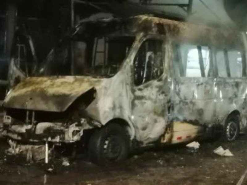 Una ambulancia fue incinerada en el municipio de El Hobo, Huila - Cortesía