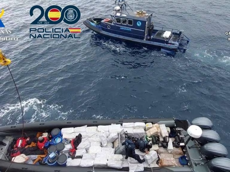 Interceptan en el Atlántico una embarcación con más de 4 toneladas de cocaína - Cortesía