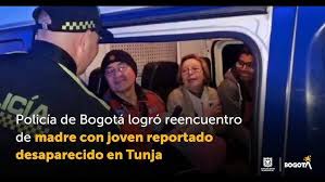 Policía de Bogotá logró reencuentro de madre con joven desaparecido en Tunja