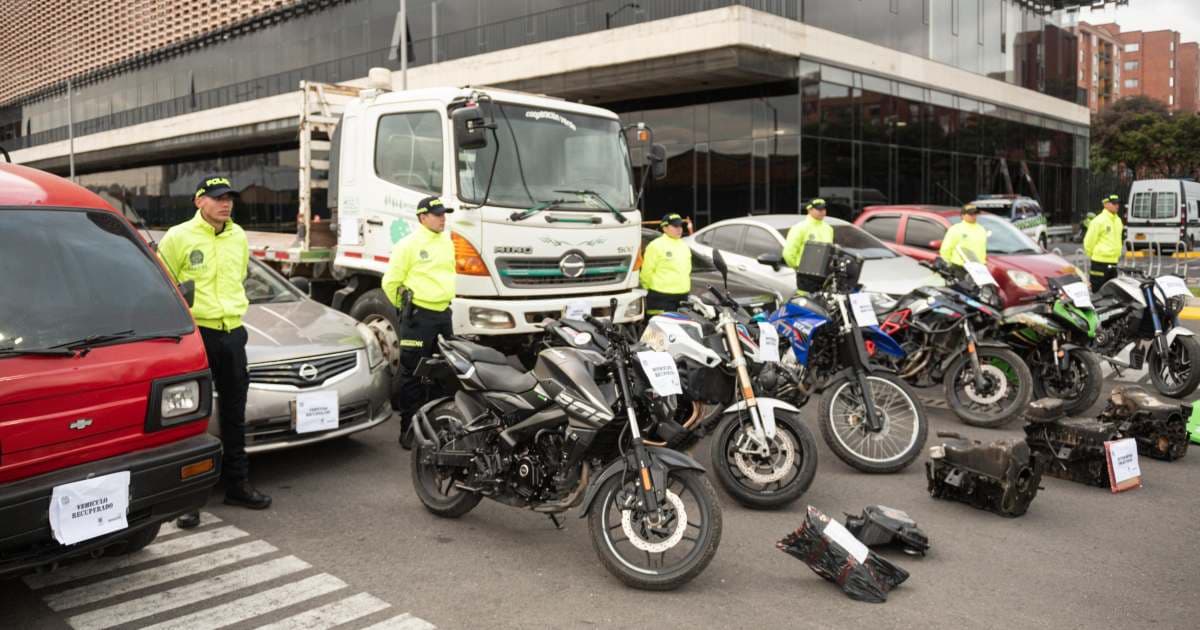 Autoridades recuperaron 35 motos y vehículos hurtados en Bogotá en 11 operativos