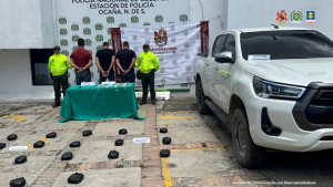 En Norte de Santander, judicializados tres presuntos responsables del transporte de estupefacientes.