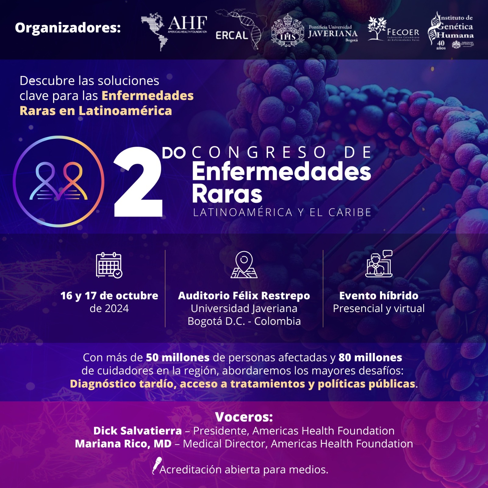 Más de 50 millones de personas en Latinoamérica viven con enfermedades raras: el II Congreso de Enfermedades Raras busca soluciones urgentes