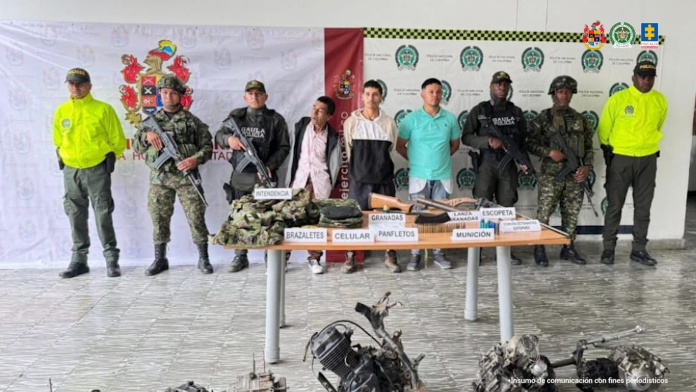 Cárcel para tres hombres señalados de portar armas y explosivos.