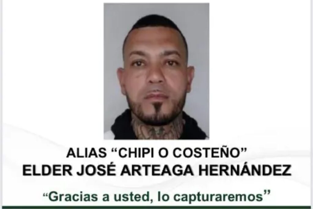 Revelan fotografía de alias ‘Chipi’ o ‘Costeño’; coordinador del atentado a Miguel Uribe - Foto: Policía Nacional