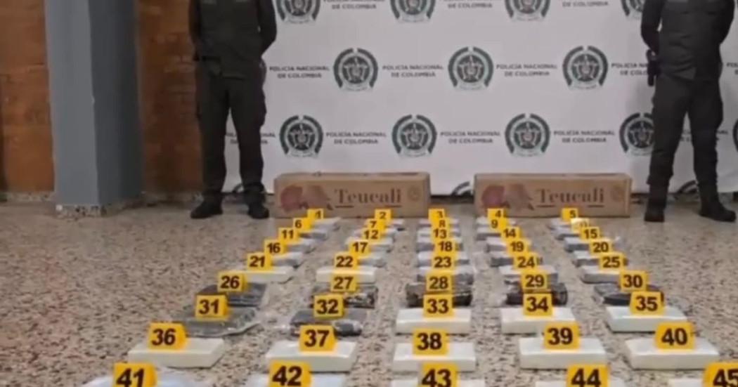 Incautaron 50 kilos de clorhidrato de cocaína en Aeropuerto El Dorado de Bogotá.