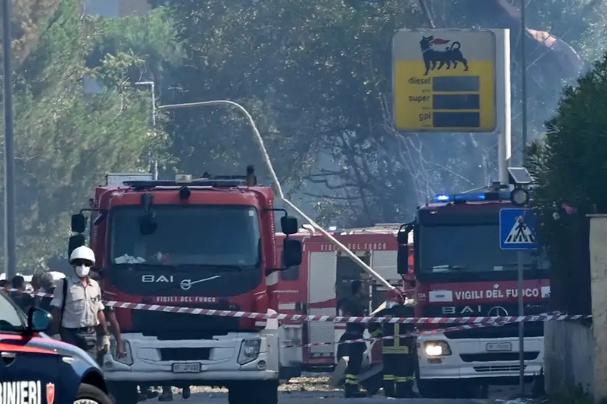 Explosión de gasolinera dejó 45 heridos en Roma – Foto: Redes sociales