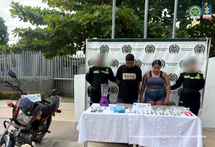 Privada de la libertad pareja que estaría implicada en narcomenudeo en Cartagena.