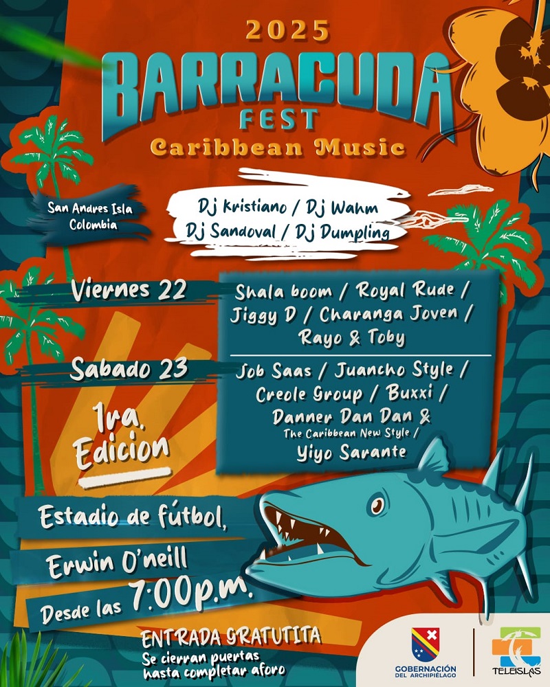 Ritmo y Caribe: llega el Barracuda Fest Caribbean Musica a San Andrés