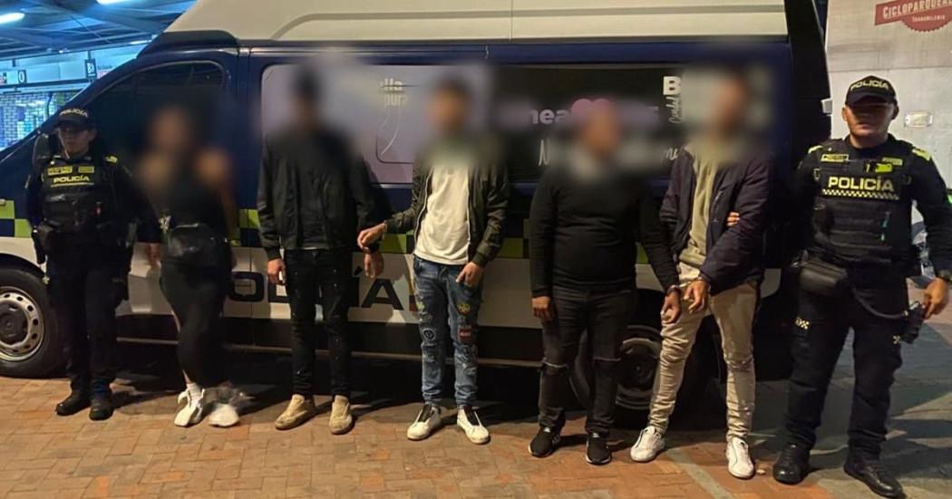 Cinco personas detenidas por hurto dentro del sistema TransMilenio