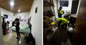 Celulares incautados en operativos de control en celdas de detención en Carabineros de Bogotá.