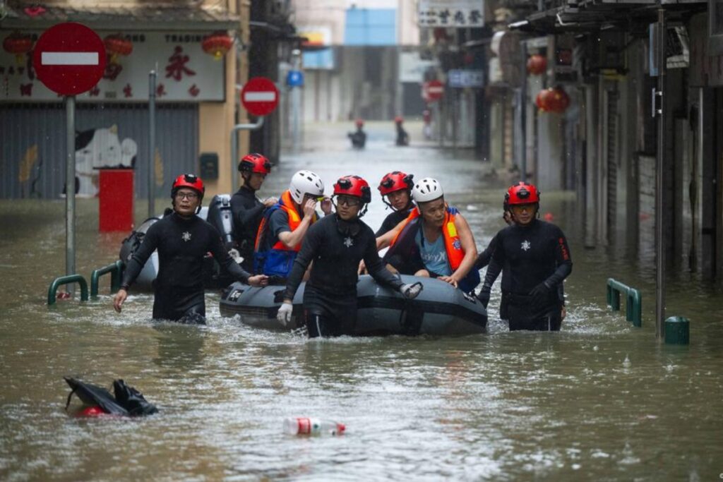 El supertifón Ragasa azota Hong Kong tras su paso por Taiwán - Foto: Redes sociales