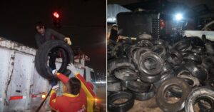 Con nueva jornada de ‘Llantatón’, se recolectaron 658 llantas usadas y abandonadas en calles de Engativá, noroccidente de Bogotá.