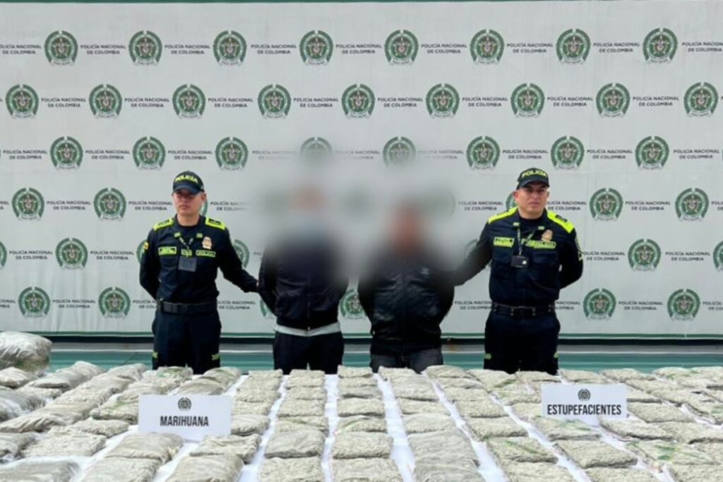 Policía halló cargamento de marihuana escondido bajo tierra en el Restrepo - Foto: Cortesía