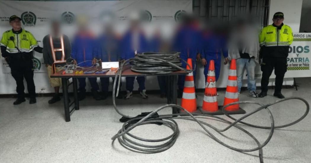 Ocho personas fueron detenidas por hurtar cable en Barrios Unidos, Bogotá