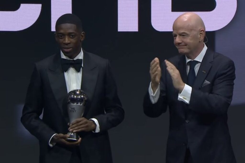 La FIFA coronó a Ousmane Dembélé como mejor jugador del mundo - Foto: FIFA