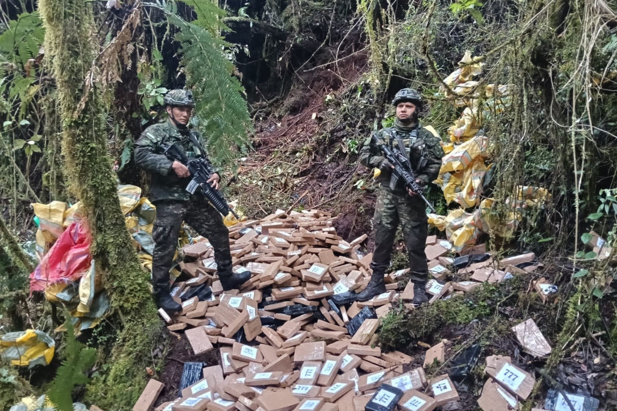 Ejército encontró en Nariño uno de los mayores laboratorios de cocaína en el país - Foto: Cortesía