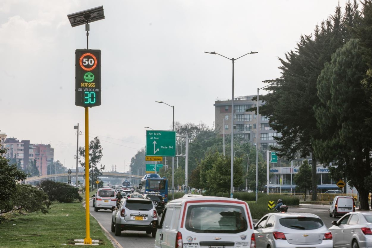 Secretaría de Movilidad anunció nuevos paneles de velocidad habilitados en vías de Bogotá - Foto: Cortesía
