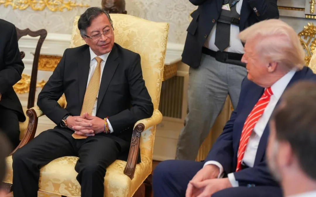 El presidente Gustavo Petro se reunió con Donald Trump en la Casa Blanca. Analizaron la crisis en Venezuela tras la captura de Maduro, la lucha contra el narcotráfico y la polémica inclusión de Petro en la Lista Clinton - Foto: @infopresidencia