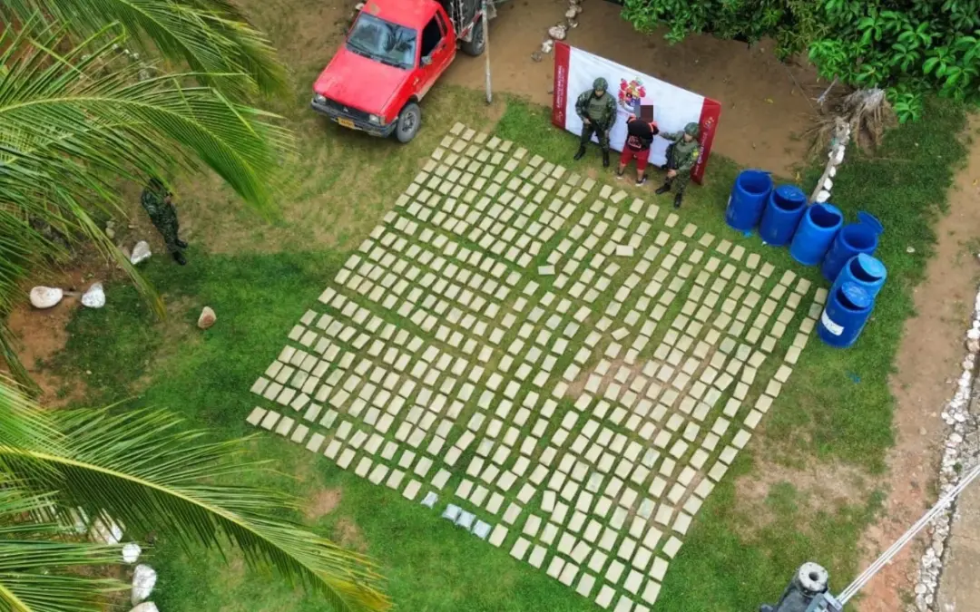 Golpe estratégico a las finanzas de alias ‘Calarcá’ en el Meta. El Ejército Nacional desmantela laboratorios e incauta cargamentos de droga - Foto: @COL_EJERCITO