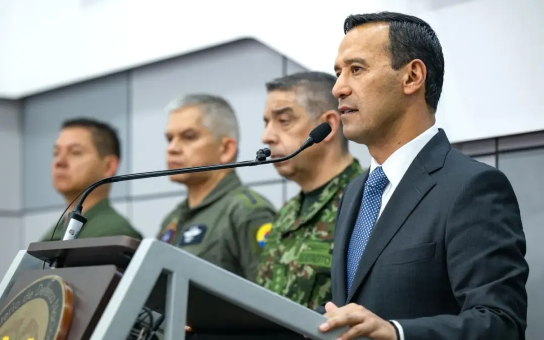 El Ministro de Defensa, General (r) Pedro Sánchez, confirma siete muertos en bombardeo contra la Estructura 18 de alias 'Mordisco' en Ituango, Antioquia - Foto: @mindefensa