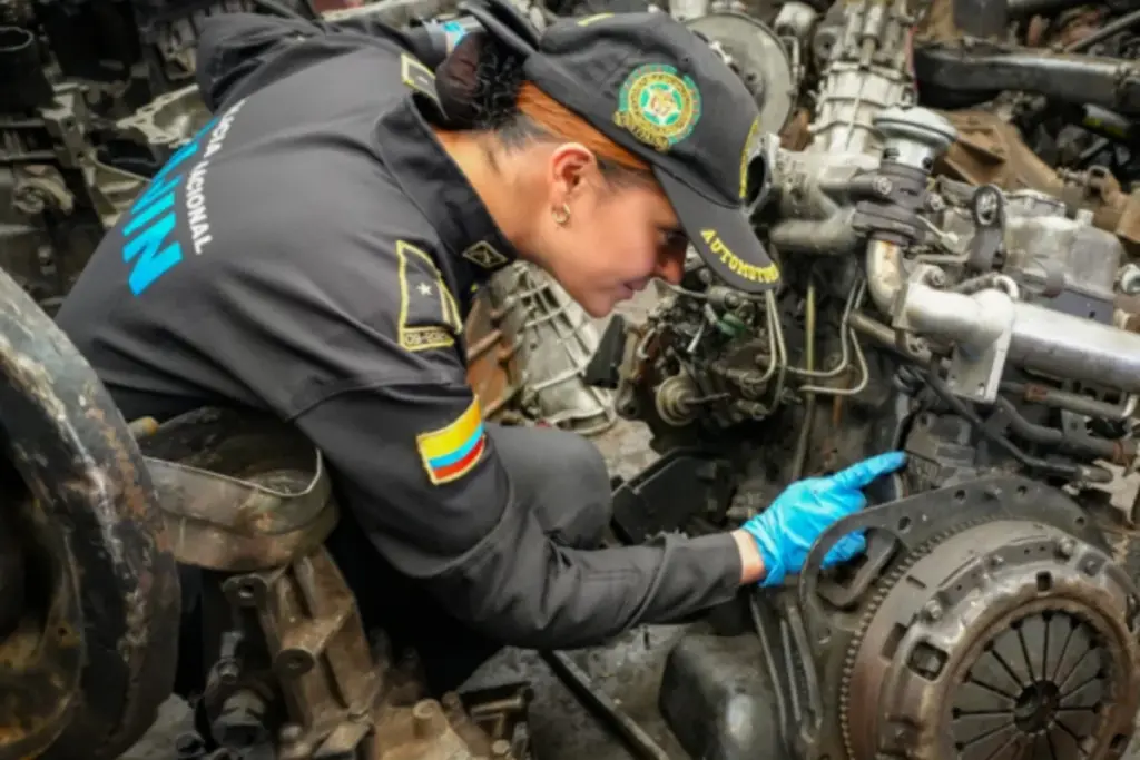 Megaoperativo de la Policía y la Sijín en La Estanzuela, Bogotá: más de 300 uniformados intervienen establecimientos de autopartes, incautan motores regrabados y desarticulas redes de microtráfico - Foto: @PoliciaBogota