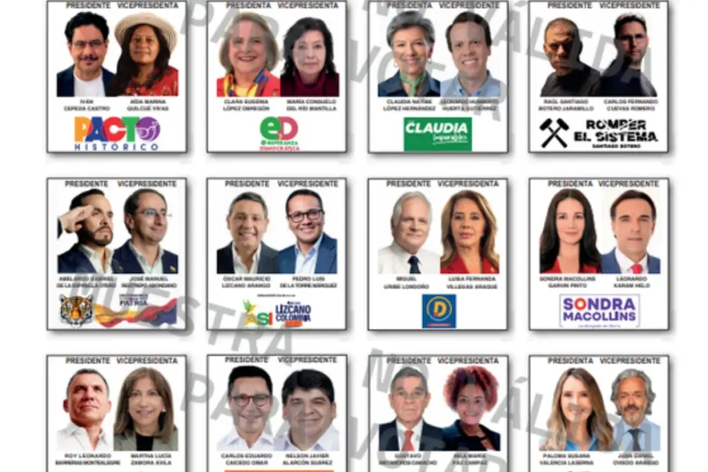 El CNE aprueba los logos oficiales para el tarjetón presidencial del 31 de mayo - Foto: @Registraduria