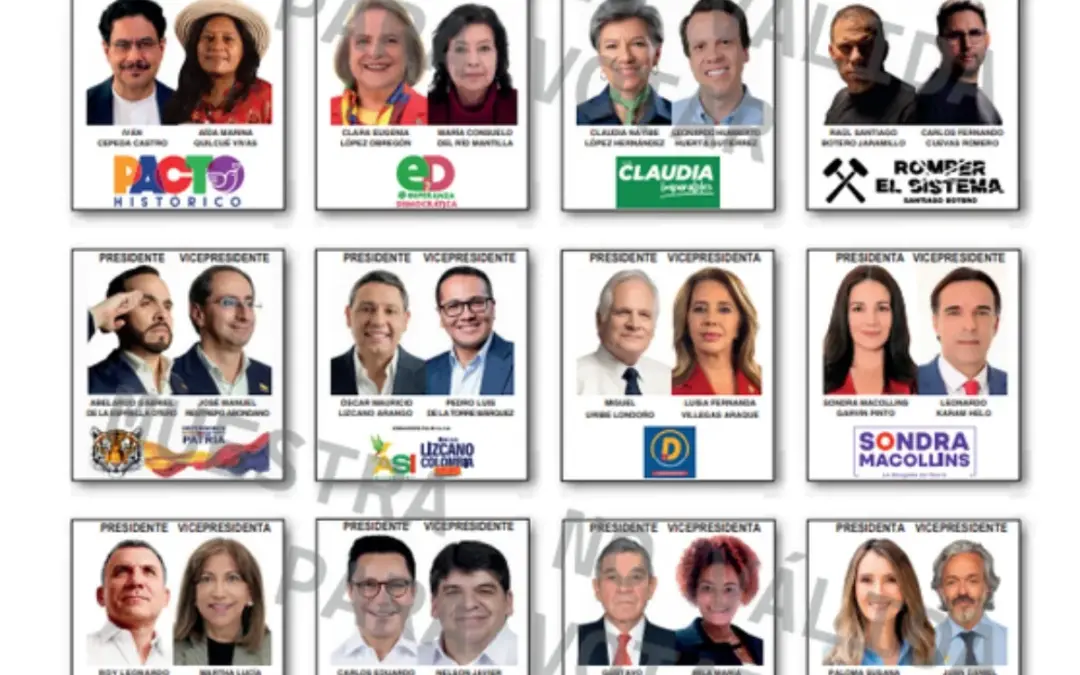 El CNE aprueba los logos oficiales para el tarjetón presidencial del 31 de mayo - Foto: @Registraduria
