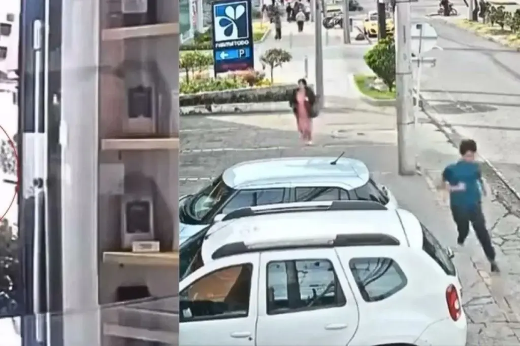 Un intento de atraco en un semáforo de la carrera 15 con calle 105, en el norte de Bogotá, desató una balacera entre delincuentes y un supervisor de seguridad privada - Foto: Captura de video