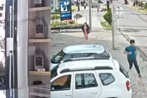 Un intento de atraco en un semáforo de la carrera 15 con calle 105, en el norte de Bogotá, desató una balacera entre delincuentes y un supervisor de seguridad privada - Foto: Captura de video