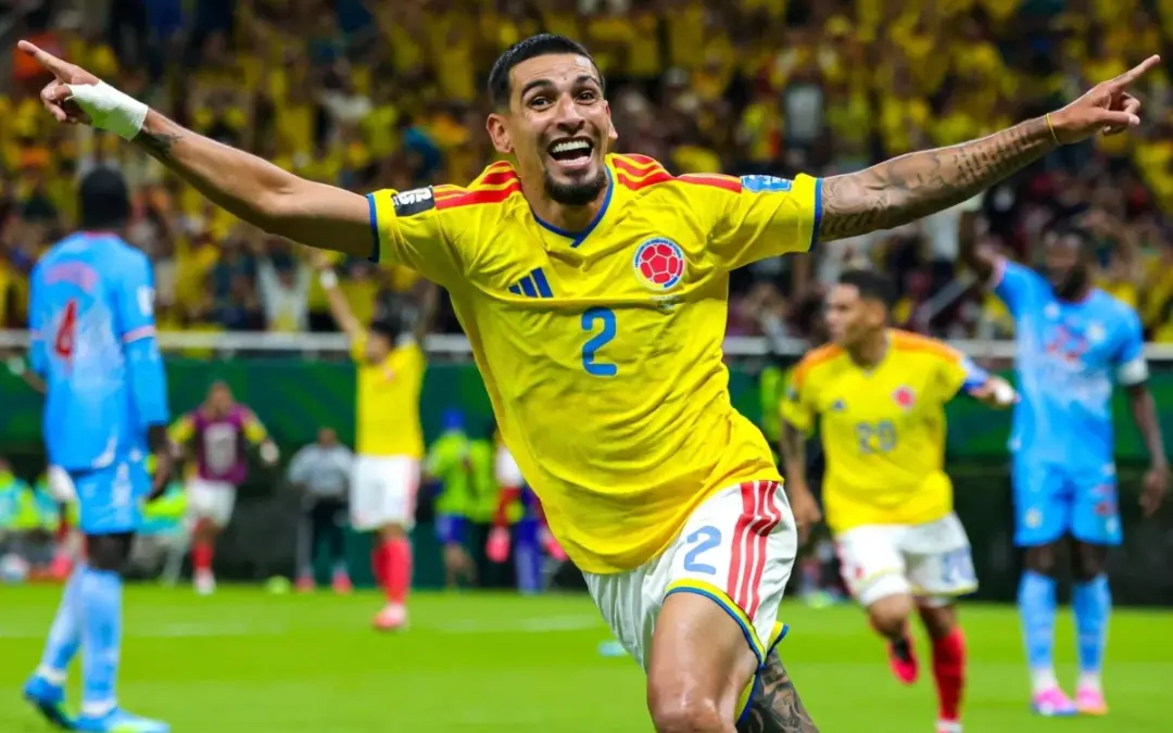 ¡Colombia a dieciseisavos de final! Un golazo de Daniel Muñoz sella el triunfo de la Selección Colombia ante RD Congo y asegura la clasificación anticipada en el Mundial 2026 - Foto: @FCFSeleccionCol