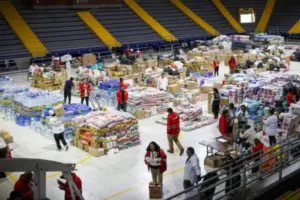 Bogotá lidera una histórica ola de solidaridad con más de 185 toneladas de donaciones enviadas a las regiones afectadas por el terremoto de 7,4 - Foto: @GobiernoBTA