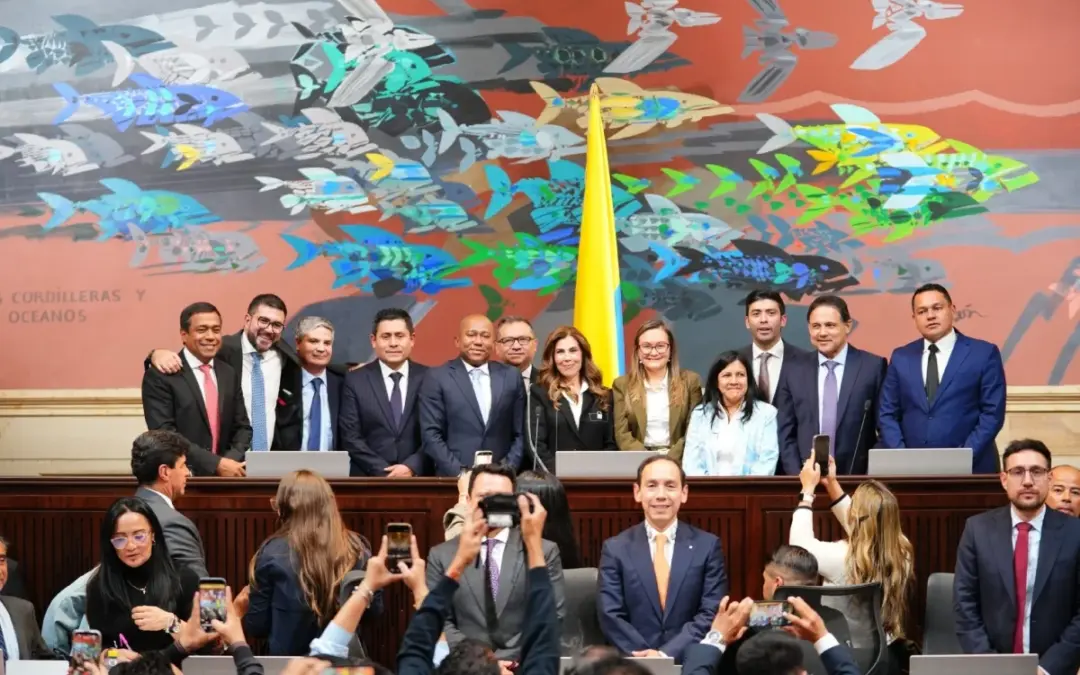 Los nueve magistrados electos del Consejo Nacional Electoral (CNE) se posesionan este 1.° de septiembre ante el presidente Abelardo De La Espriella en Barranquilla - Foto: Redes sociales