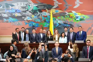 Los nueve magistrados electos del Consejo Nacional Electoral (CNE) se posesionan este 1.° de septiembre ante el presidente Abelardo De La Espriella en Barranquilla - Foto: Redes sociales