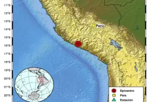 Un fuerte terremoto de magnitud 7,2 sacudió el sur de Perú este jueves 20 de agosto. El IGP ubicó el epicentro en Ayacucho - Foto: @sgcol