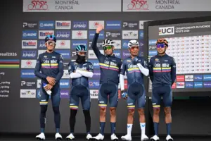 El estadounidense Brandon McNulty sorprendió al conquistar el Mundial de Ruta 2026 en Montreal - Foto: Redes sociales