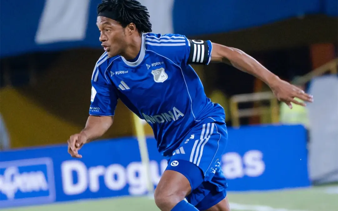 Juan Guillermo Cuadrado completó sus primeros 90 minutos con Millonarios en el empate 1-1 ante Once Caldas - Foto: @MillosFCoficial