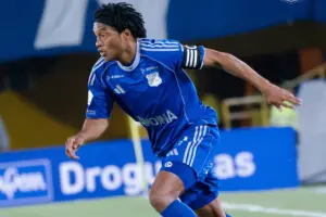 Juan Guillermo Cuadrado completó sus primeros 90 minutos con Millonarios en el empate 1-1 ante Once Caldas - Foto: @MillosFCoficial