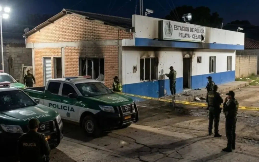 Seis policías heridos en Pelaya, Cesar, tras ataque con drones con explosivos atribuidos al ELN - Foto: Redes sociales